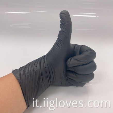 Guanti guanti nitrili nitrile sintetico guanti neri monouso non sterrilizzazione guanti promuovono privi di polvere